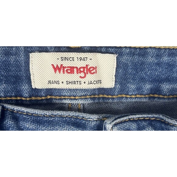 Wrangler Jeans Women's Size 12 High-Rise Fierce Flare Raw Hem Boho Country Gypsy - Picture 3 of 13